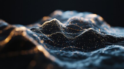 Fototapete - Quantum Neural Landscape Futuristic AI Data Visualization Revealing Algorithmic Topography in High-Resolution 8K Digital Complexity for Tech Innovation