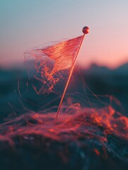 Aufkleber - Tactile Ambition Unveiled Sunset-Toned Goal Mapping for Innovative Brands - Reach As High As You Can Day Strategic Visualization in Ethereal Macro