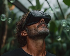 Aufkleber - Immersive Eco-Innovation Next-Gen Virtual Reality Exploring Sustainable Rainforest Conservation through Mixed Reality Technology for Climate-Conscious Professionals