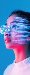 Aufkleber - Futuristic Digital Literacy Revolution AR Learning Certification Visualization with Gen Z Innovative Tech Aesthetic - Empowering Skills Transformation