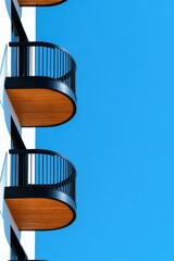 Poster - Modern Urban Living Minimalist Architectural Curved Balcony Design Showcasing Sustainable Residential Innovation for Contemporary Real Estate Investment