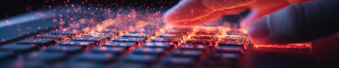 Fototapete - Cybersecurity Visualization Immersive Digital Threat Detection with Dynamic Holographic Data Flow - Next-Gen Technological Risk Management Aesthetic