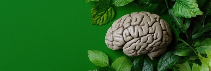 Leinwandbilder - Biomimetic AI Visualization Neural Network Ecosystem Merging Digital Intelligence with Organic Green Technology - Sustainable Innovation Meets Cognitive Design