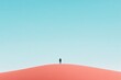© Maria - minimalist traveler in serene landscape solitary figure silhouetted against vast horizon
