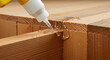 © Len_mik - Termite treatment application using wood adhesive on timber surfaces