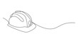 © Siddhant - Hard Hat One Line Drawing on White Background