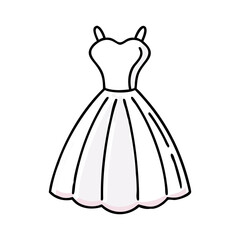 Wall Mural - wedding dress vector illustration generated vector