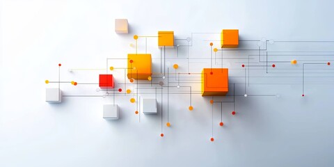 Leinwandbilder - A minimalist white backdrop hosts a flat design of a strategic planning concept, where a blueprint transforms seamlessly into a roadmap, symbolizing the evolution of a pl