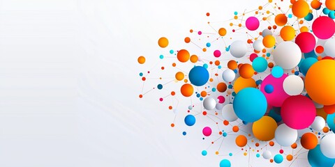 Canvas Print - a vibrant network of circles interlaces and connects, symbolizing innovation and futuristic engineer
