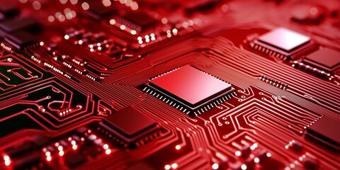 Canvas Print - a symphony of interconnected circuits and data streams, a realm of innovation and progress where the