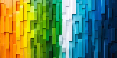 Poster - A vibrant, dynamic canvas pulsates with a kaleidoscope of colors: black, dark blue, green, emerald, petrol, teal, lime, yellow, and white. The colors blend seamlessly in