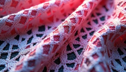 Geometric pattern lace fabric, stylish mesh weave , material, clothing, seamless