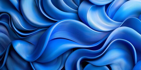 Fototapete - A vibrant, dynamic canvas of swirling blues, hinting at complex data flows or the futuristic hum of advanced technology, evoking a sense of innovation and possibility.