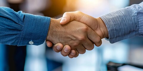 Aufkleber - A handshake sealed the deal, as a mortgage officer worker and a satisfied couple exchanged financial terms and rates, their faces beaming with contentment. They d secured