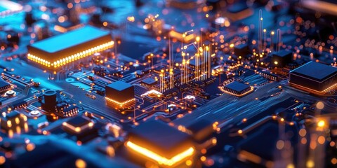 Poster - A symphony of technological innovation: microchips, artificial intelligence, automation, and the interconnected world of the Internet of Things (IoT) converge to redefine