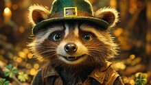 St. Patrick\u0026#39;s Raccoon Free Stock Photo - Public Domain Pictures