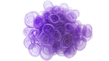 Wall Mural - an abstract composition featuring swirling circles in vibrant purple hues. the image evokes a sense 