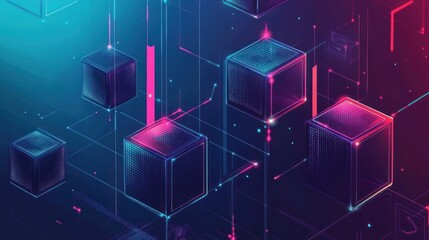 Abstract digital cubes