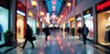 © narongdej - Blurry image background of a busy shopping mall with colorful lights and blurred storefronts,  urban,  storefronts