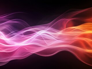 Fototapete - Colorful abstract wave patterns create a dynamic visual experience in a digital art composition