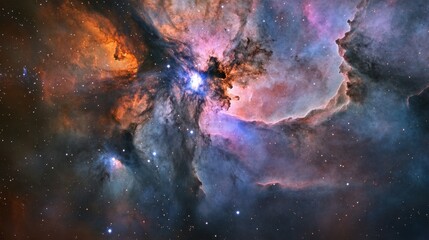 colorful nebula in deep space