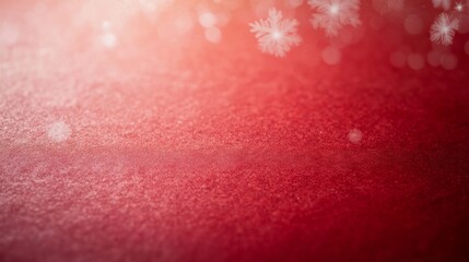 Aufkleber - A close-up view reveals a rich red textured backdrop sprinkled with delicate white snowflakes, perfectly embodying a joyful holiday spirit and elegance