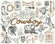© Wiktoria Matynia - Cowboy Whimsical Hand Drawn Set