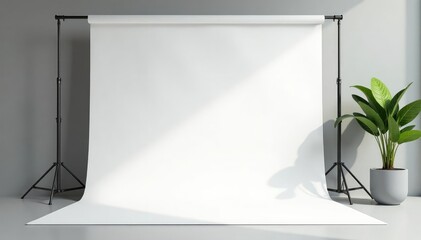 Wall Mural - pure white seamless backdrop, ideal for product photography or graphic design , simple, spotless, ca