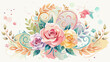 © ehsanollah - invitation painting pastel romance rose soft ornament print watercolor wedding romantic wallpaper