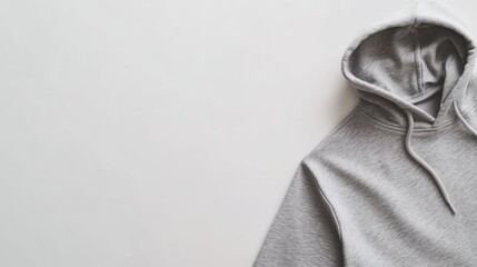 Aufkleber - Set of gray hoodies presented in flat lay format revealing both front and back views, ideal for apparel design and product mockup showcasing with white backdrop