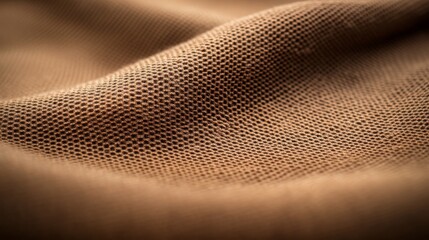 Aufkleber - Detailed close-up displays a single pleated fabric blind with a subtle pattern illuminated by soft natural light, leaving space for creative content on the right