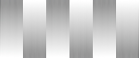 Wall Mural - abstract black and white blend line art background vector. wallpaper design with wavy line in motion
