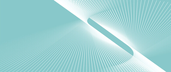 Aufkleber - Abstract green and white blend line art background vector. Wallpaper design with wavy line in motion. Illustration for banner, packaging, social media, ads.