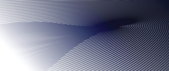Wall Mural - abstract navy blue and white blend line art background vector. wallpaper design with wavy line in mo