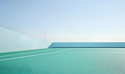 A tennis court, generation AI 