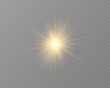 © blagorodez - Rays of sun. A glare of light.bright flash, yellow light explosion