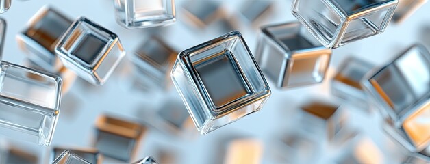 Futuristic abstract design featuring colorful cubes and lines, highlighting technology and data center aesthetics