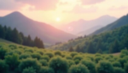 Wall Mural - subtle gradient, soft focus, blurred landscape, ambient, pastel