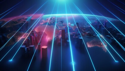 world wide web with global map