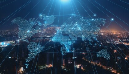 world wide web with global map