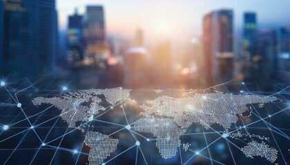 world wide web with global map