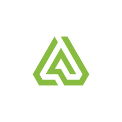 Abstract Geometric Letter A Logo design vector template isolated on white background