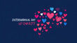 © AiDesign - International Day of charity message with colorful hearts