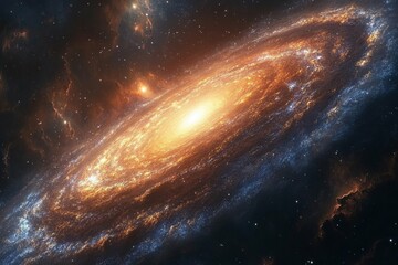 Wall Mural - a breathtaking spiral galaxy in the vast expanse of space