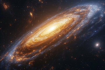 Wall Mural - stunning spiral galaxy in deep space