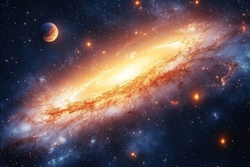 Wall Mural - awe-inspiring galaxy in deep space