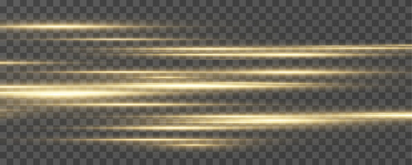 Wall Mural - yellow light and fast moving stripes on a black background.