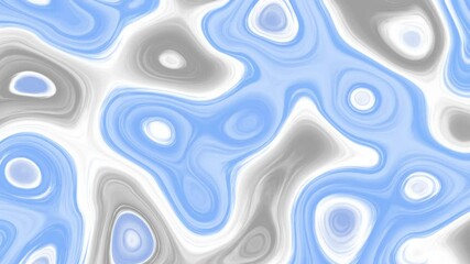 Fototapete - 4K light blue and gray abstract topographic map animation with fluid contours and seamless looping effect