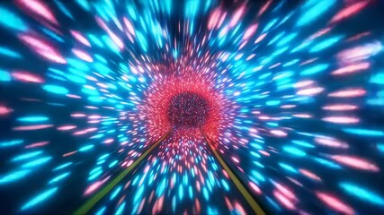 Wall Mural - abstract colorful background, witness a captivating journey through a dynamic tunnel filled with rad