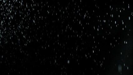 Aufkleber - Freeze Motion of Rain - Falling Water Drops Isolated on Black Background